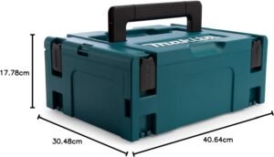 caja de herramientas Makita 821550-0 - Maletín Makpac Tipo 2, Negro/Azul
