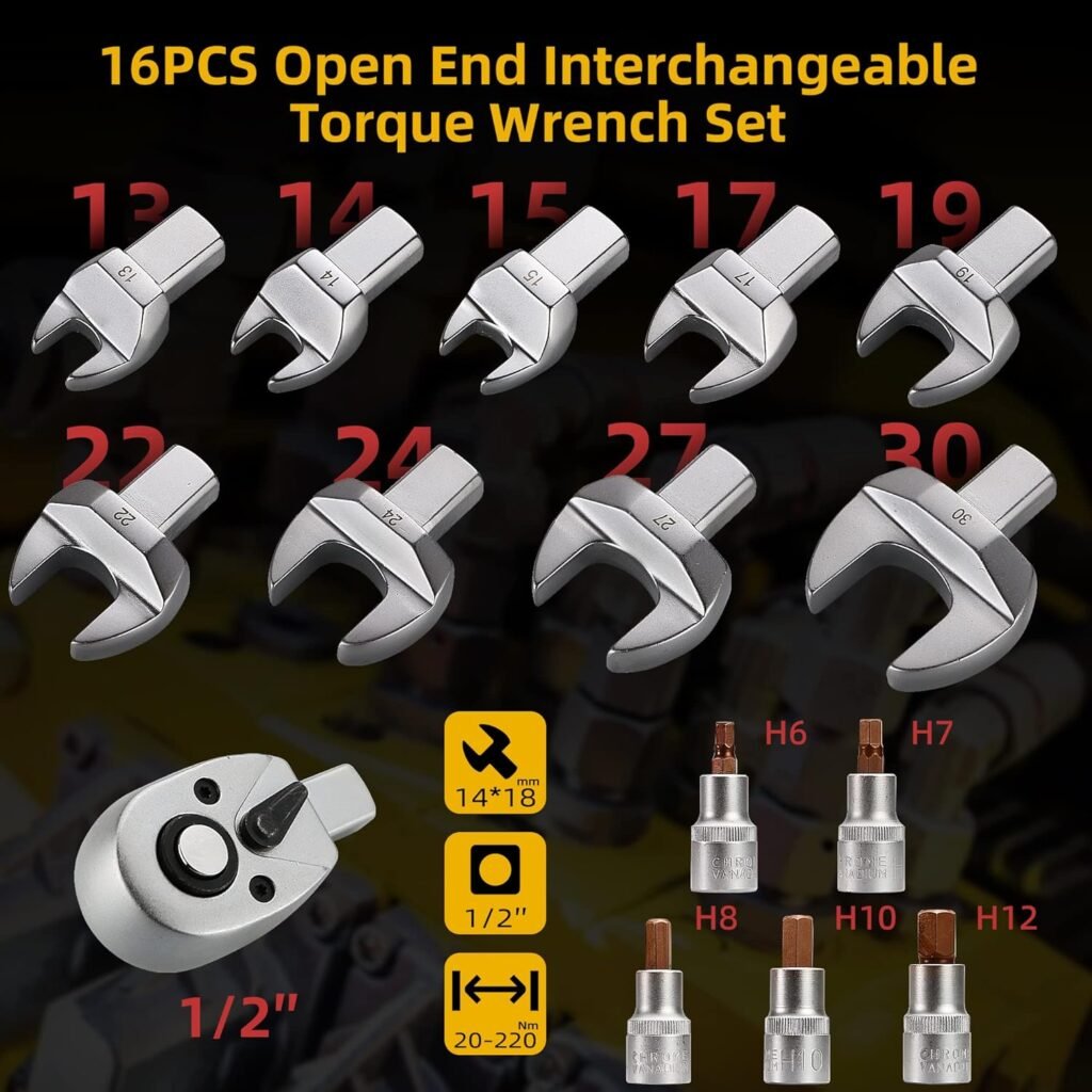 Llave dinamometrica cabezal intercambiable